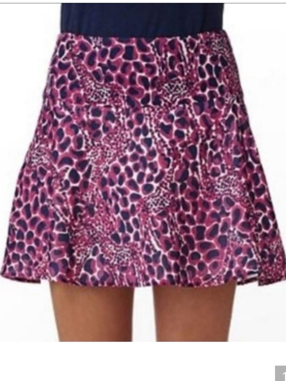 Lilly Pulitzer Charleston Hollyhock Gigi Print Purple Giraffe Skirt
